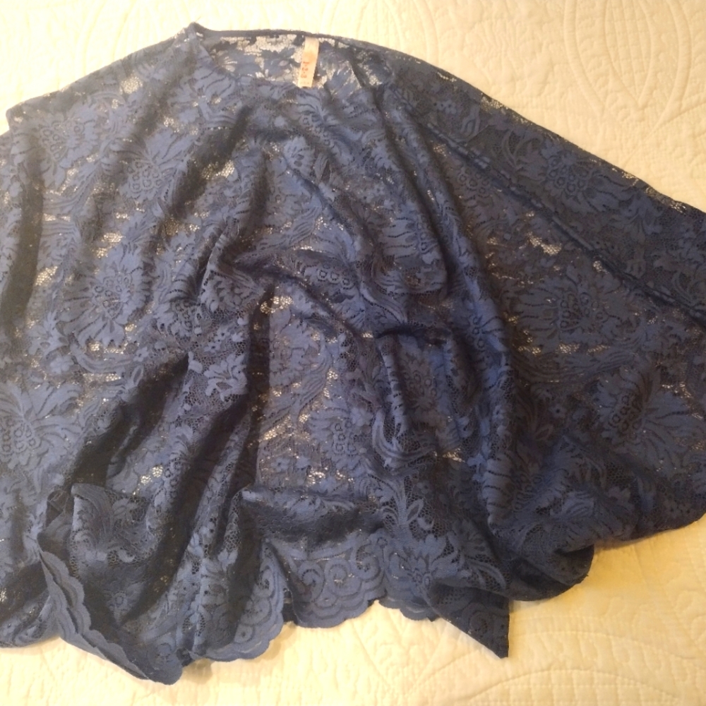Lace poncho top